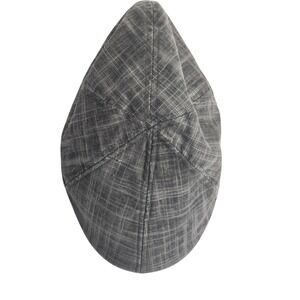 Stetson Plaid Newsboy Cap Mens Medium Gray Driver Golf Casual Hat‎